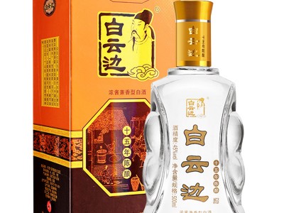 白云边15年十五年陈酿42度浓酱兼香型白酒500mL【价格图片品牌