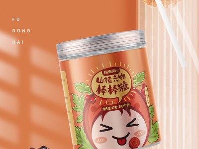 山楂六物棒棒糖80g/罐 儿童可爱棒棒糖休闲小零食一件