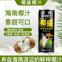 海南特产椰盛生榨椰子汁245ml*24罐椰汁