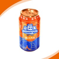 山海关含气饮料罐装桔汁汽水330ml