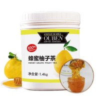 欧本蜂蜜柚子茶1.4kg水果酱风味果肉冬夏四季冲饮果汁原料