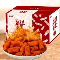 晏小铎 韩式年糕条甜辣味308g/盒 辣味整箱休闲食品