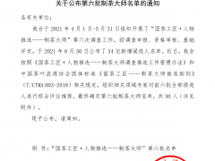 中国茶叶流通协会公布第六批制茶大师名单的通知